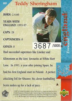 1998 Upper Deck England #89 Teddy Sheringham Back