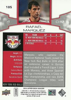 2012 Upper Deck MLS #105 Rafael Marquez Back