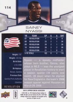 2012 Upper Deck MLS #114 Sainey Nyassi Back