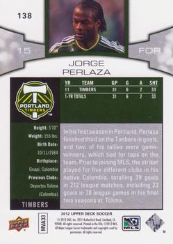 2012 Upper Deck MLS #138 Jorge Perlaza Back