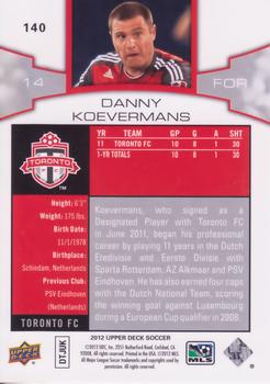 2012 Upper Deck MLS #140 Danny Koevermans Back