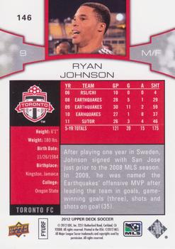 2012 Upper Deck MLS #146 Ryan Johnson Back