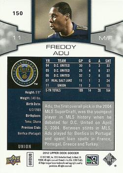 2012 Upper Deck MLS #150 Freddy Adu Back