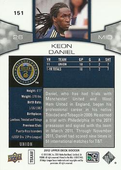2012 Upper Deck MLS #151 Keon Daniel Back