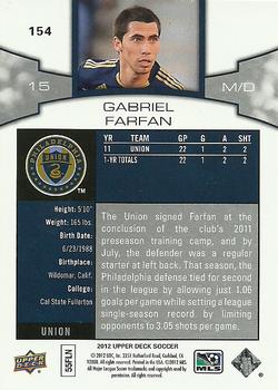 2012 Upper Deck MLS #154 Gabriel Farfan Back
