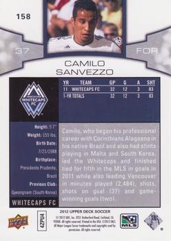 2012 Upper Deck MLS #158 Camilo Sanvezzo Back