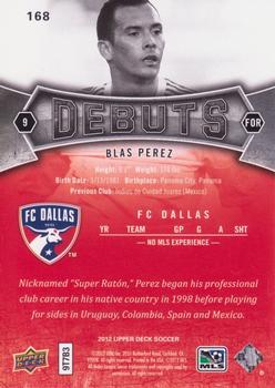 2012 Upper Deck MLS #168 Blas Perez Back