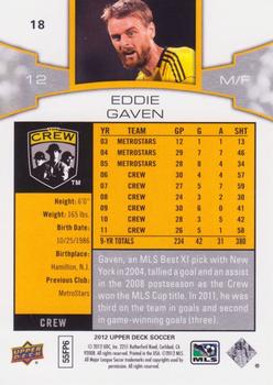 2012 Upper Deck MLS #18 Eddie Gaven Back