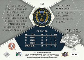 2012 Upper Deck MLS #193 Chandler Hoffman Back