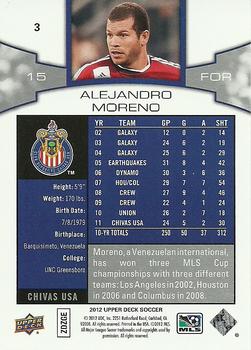 2012 Upper Deck MLS #3 Alejandro Moreno Back