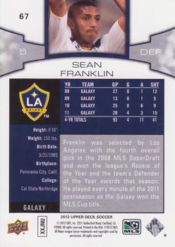 2012 Upper Deck MLS #67 Sean Franklin Back