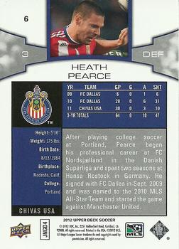 2012 Upper Deck MLS #6 Heath Pearce Back