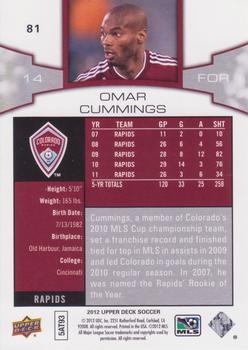 2012 Upper Deck MLS #81 Omar Cummings Back