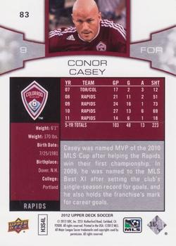 2012 Upper Deck MLS #83 Conor Casey Back