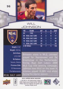 2012 Upper Deck MLS #96 Will Johnson Back