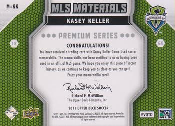 2011 Upper Deck MLS - MLS Materials Premium Series #M-KK Kasey Keller Back