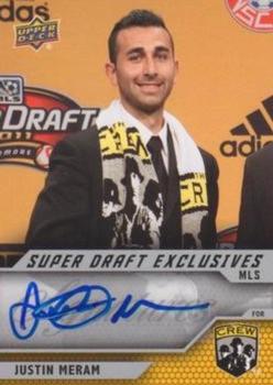 2011 Upper Deck MLS - MLS Super Draft Exclusives Signatures #MSD-JM Justin Meram Front
