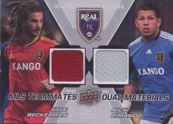 2012 Upper Deck MLS - MLS Teammates Dual Materials #TM-RSL Nick Rimando / Kyle Beckerman Front