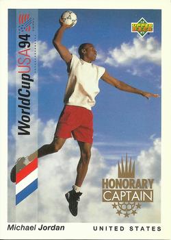 1993 Upper Deck World Cup Preview (English/Spanish) - Honorary Captains #HC3 Michael Jordan Front
