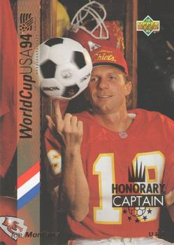 1993 Upper Deck World Cup Preview (English/Spanish) - Honorary Captains Gold #HC2 Joe Montana Front