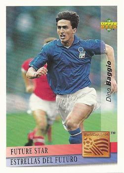 1993 Upper Deck World Cup Preview (English/Spanish) - Future Stars #FS16 Dino Baggio Front