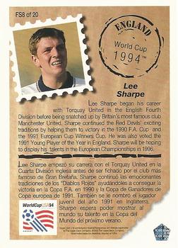 1993 Upper Deck World Cup Preview (English/Spanish) - Future Stars #FS8 Lee Sharpe Back
