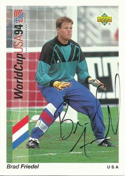 1993 Upper Deck World Cup Preview (English/Spanish) - USA Autographed #18 Brad Friedel Front