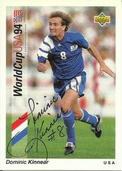 1993 Upper Deck World Cup Preview (English/Spanish) - USA Autographed #8 Dominic Kinnear Front