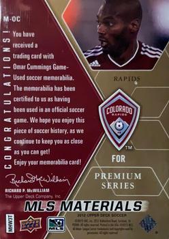 2012 Upper Deck MLS - MLS Materials Premium Series #M-OC Omar Cummings Back