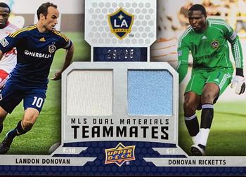 2011 Upper Deck MLS - MLS Dual Materials Teammates #TM-DR Donovan Ricketts / Landon Donovan Front