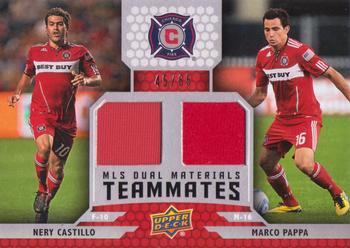 2011 Upper Deck MLS - MLS Dual Materials Teammates #TM-CP Nery Castillo / Marco Pappa Front