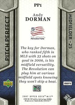 2007 Upper Deck MLS - Pitch Perfect #PP1 Andy Dorman Back