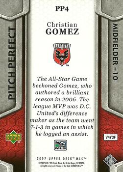 2007 Upper Deck MLS - Pitch Perfect #PP4 Christian Gomez Back