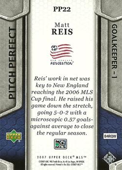 2007 Upper Deck MLS - Pitch Perfect #PP22 Matt Reis Back