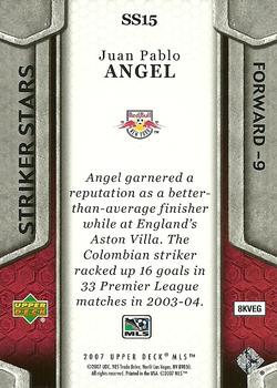 2007 Upper Deck MLS - Striker Stars #SS15 Juan Pablo Angel Back