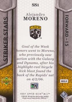 2007 Upper Deck MLS - Striker Stars #SS1 Alejandro Moreno Back