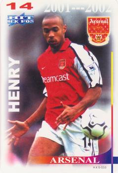 2001-02 HIT H K FO5 #33 Thierry Henry Back