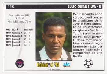 1994 Joker Italian League #115 Julio Cesar Silva Back