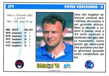 1994 Joker Italian League #279 Pietro Vierchowod Back