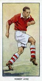 1955 D.C. Thomson / The Wizard Famous Footballers Coloured Mauve back #23 Robert Ayre Front