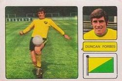 1973-74 FKS Wonderful World of Soccer Stars Stickers #188 Duncan Forbes Front