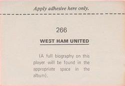 1973-74 FKS Wonderful World of Soccer Stars Stickers #266 Frank Lampard Back