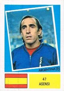 1978 FKS Publishers Argentina 78 Stickers #47 Juan Manuel Asensi Front