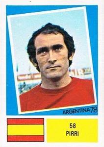 Jose Martinez Pirri Euro Soccer Stars '77 Sticker No 115 FKS Football Spain 