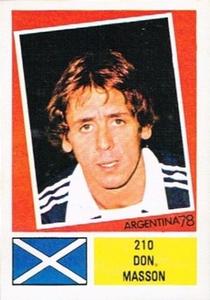 1978 FKS Publishers Argentina 78 Stickers #210 Don Masson Front