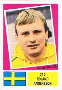 1978 FKS Publishers Argentina 78 Stickers #212 Roland Andersson Front