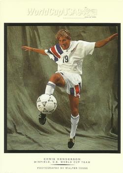 1994 Upper Deck World Cup Contenders English/Spanish - Walter Iooss Portraits #WI3 Chris Henderson Front