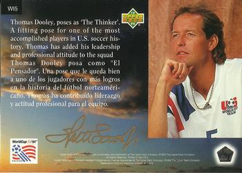 1994 Upper Deck World Cup Contenders English/Spanish - Walter Iooss Portraits #WI5 Thomas Dooley Back