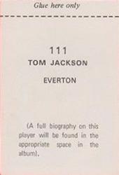1970-71 FKS Publishers Soccer Stars Gala Collection Stickers #111 Tommy Jackson Back
