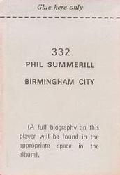 1970-71 FKS Publishers Soccer Stars Gala Collection Stickers #332 Phil Summerill Back
